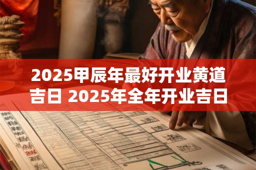 2025甲辰年最好开业黄道吉日 2025年全年开业吉日一览表
