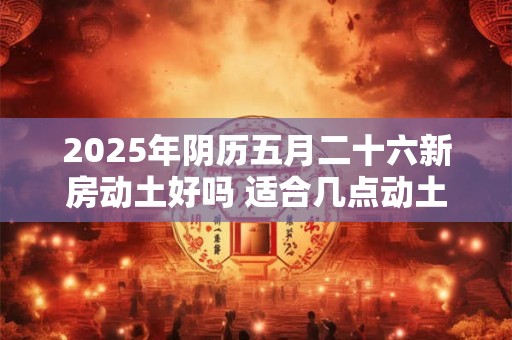 2025年阴历五月二十六新房动土好吗 适合几点动土