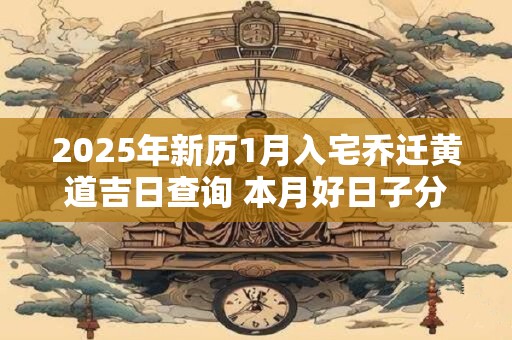 2025年新历1月入宅乔迁黄道吉日查询 本月好日子分析