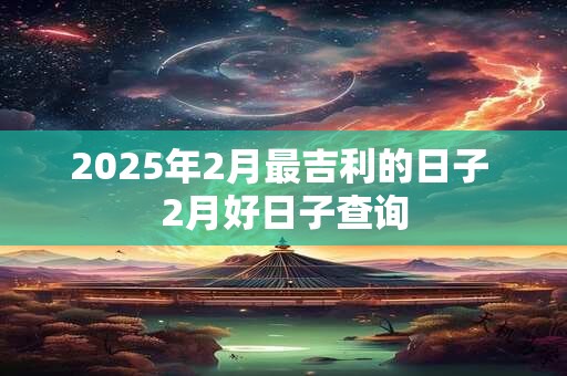 2025年2月最吉利的日子 2月好日子查询