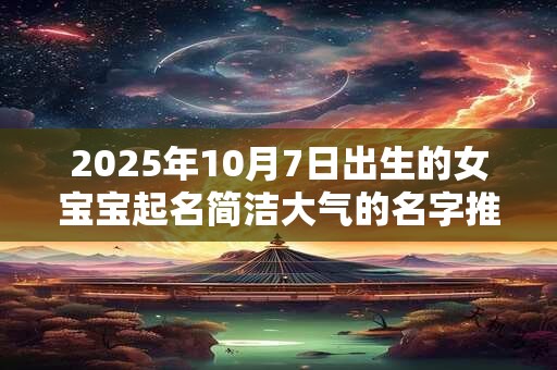 2026年10月7日出生的女宝宝起名简洁大气的名字推荐