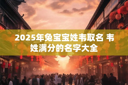 2026年兔宝宝姓韦取名 韦姓满分的名字大全