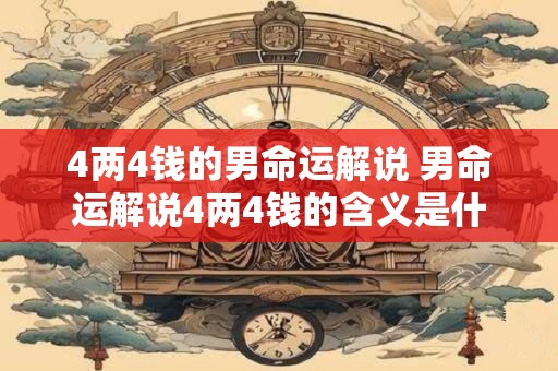 4两4钱的男命运解说 男命运解说4两4钱的含义是什么