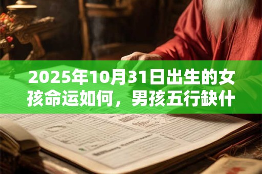 2025年10月31日出生的女孩命运如何，男孩五行缺什么