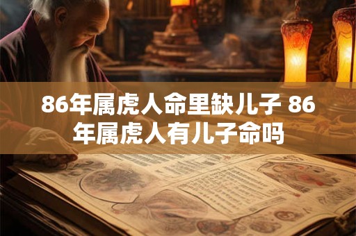 86年属虎人命里缺儿子 86年属虎人有儿子命吗
