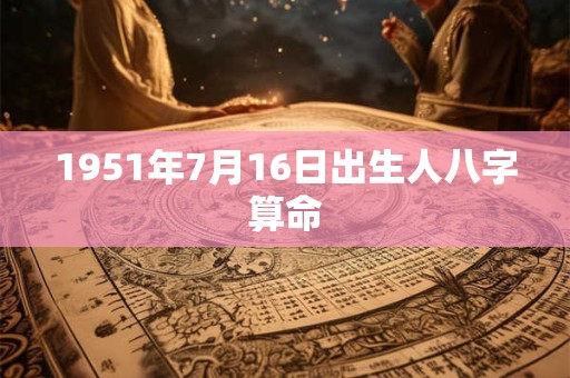 1951年7月16日出生人八字算命