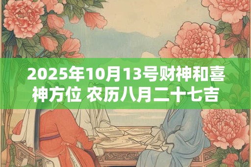 2025年10月13号财神和喜神方位 农历八月二十七吉时查询