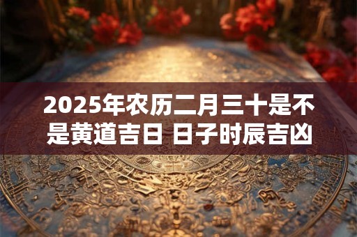 2025年农历二月三十是不是黄道吉日 日子时辰吉凶