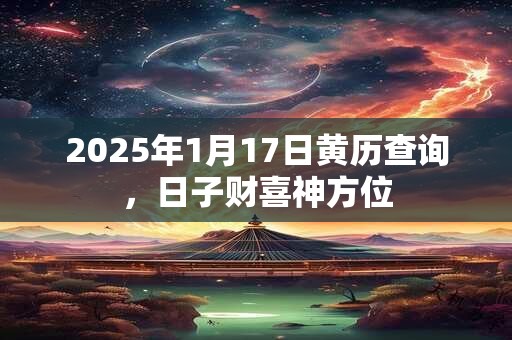 2026年1月17日黄历查询,日子财喜神方位 2026年1月17日黄历查询,日子财喜神方位