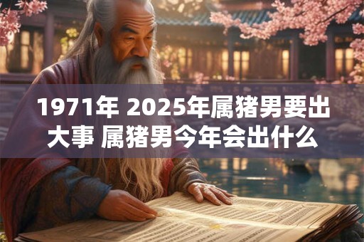 1971年 2025年属猪男要出大事 属猪男今年会出什么大事