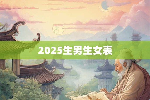 2025生男生女表 2025生男生女表