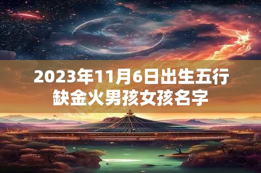 2023年11月6日出生五行缺金火男孩女孩名字