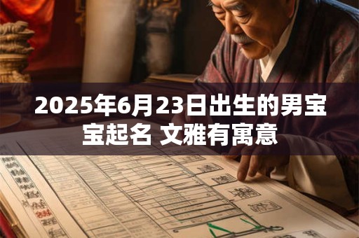 2025年6月23日出生的男宝宝起名 文雅有寓意
