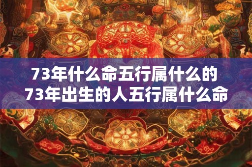 73年什么命五行属什么的 73年出生的人五行属什么命