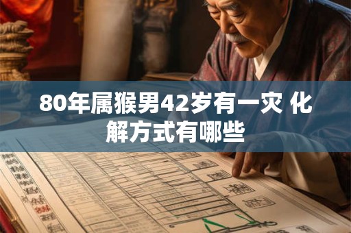 80年属猴男42岁有一灾 化解方式有哪些