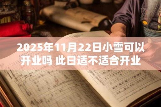2025年11月22日小雪可以开业吗 此日适不适合开业