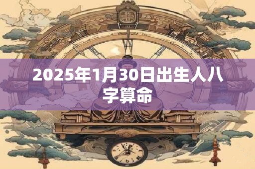 2025年1月30日出生人八字算命