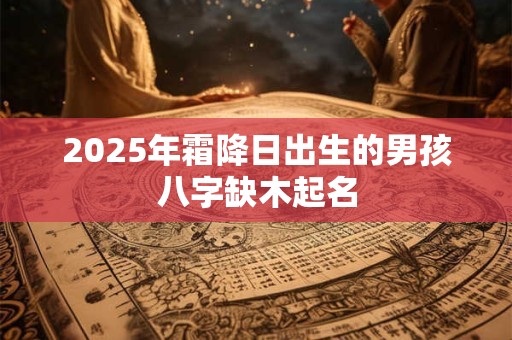2026年霜降日出生的男孩八字缺木起名