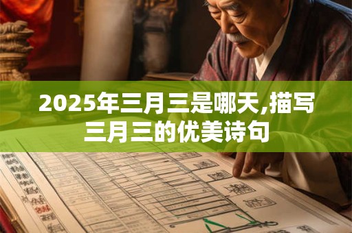 2025年三月三是哪天,描写三月三的优美诗句