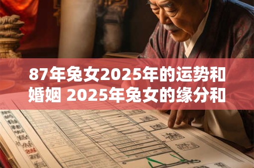 87年兔女2025年的运势和婚姻 2025年兔女的缘分和运势如何