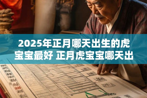 2025年正月哪天出生的虎宝宝最好 正月虎宝宝哪天出生好