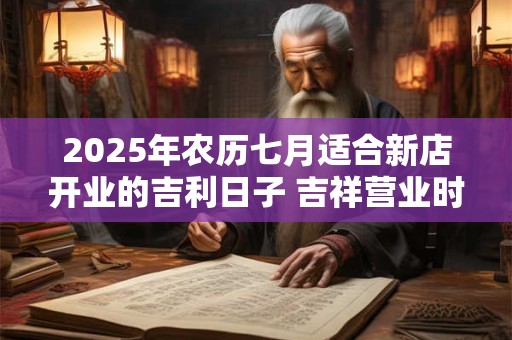 2025年农历七月适合新店开业的吉利日子 吉祥营业时机