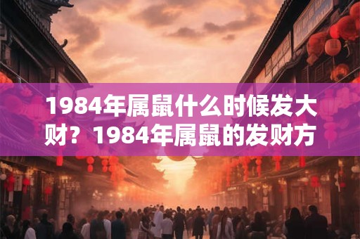 1984年属鼠什么时候发大财？1984年属鼠的发财方向