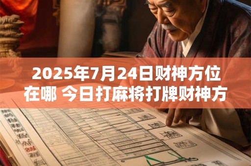 2025年7月24日财神方位在哪 今日打麻将打牌财神方位