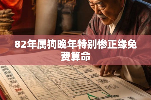82年属狗晚年特别惨正缘免费算命