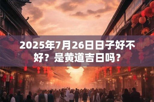 2025年7月26日日子好不好？是黄道吉日吗？