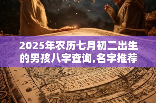 2025年农历七月初二出生的男孩八字查询,名字推荐