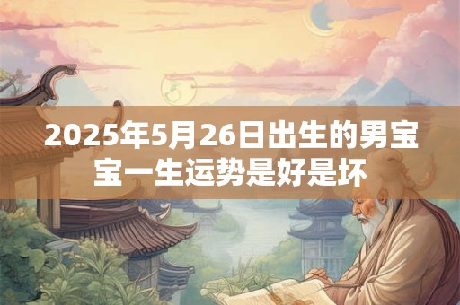 2026年5月26日出生的男宝宝一生运势是好是坏
