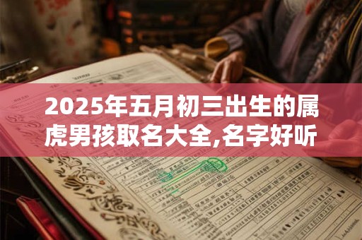 2025年五月初三出生的属虎男孩取名大全,名字好听的