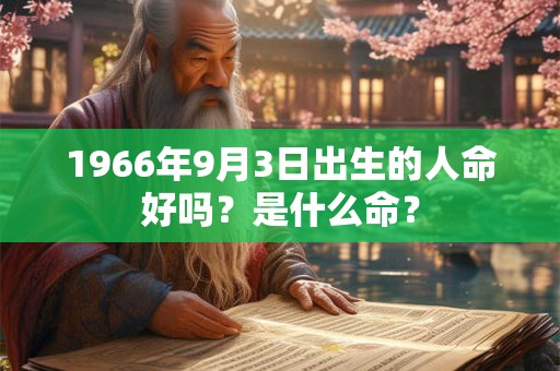 1966年9月3日出生的人命好吗?是什么命? 1966年9月3日出生的人命好吗?是什么命?