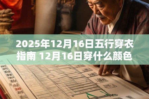 2025年12月16日五行穿衣指南 12月16日穿什么颜色的衣服