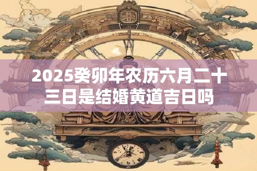 2025癸卯年农历六月二十三日是结婚黄道吉日吗