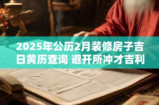 2025年公历2月装修房子吉日黄历查询 避开所冲才吉利 2025年公历2月装修房子吉日黄历查询 避开所冲才吉利