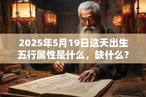 2025年5月19日这天出生五行属性是什么，缺什么？