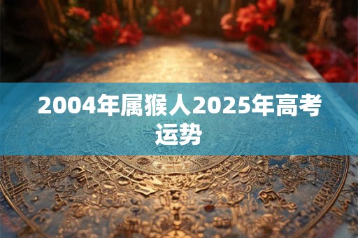 2004年属猴人2025年高考运势
