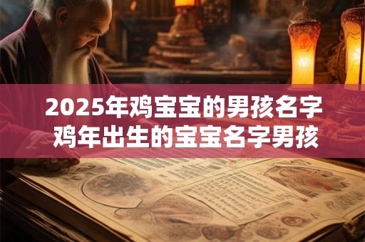 2025年鸡宝宝的男孩名字 鸡年出生的宝宝名字男孩