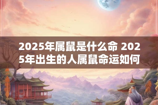 2025年属鼠是什么命 2025年出生的人属鼠命运如何