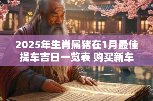 2025年生肖属猪在1月最佳提车吉日一览表 购买新车讲究事宜