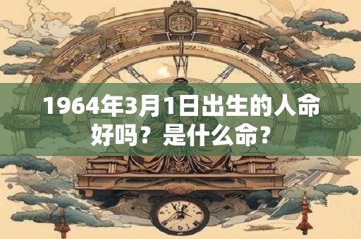 1964年3月1日出生的人命好吗？是什么命？