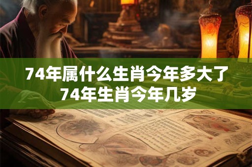 74年属什么生肖今年多大了 74年生肖今年几岁