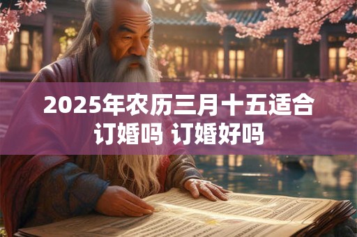 2025年农历三月十五适合订婚吗 订婚好吗