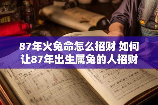 87年火兔命怎么招财 如何让87年出生属兔的人招财