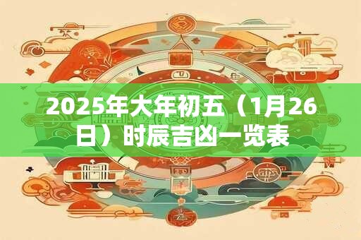 2025年大年初五（1月26日）时辰吉凶一览表