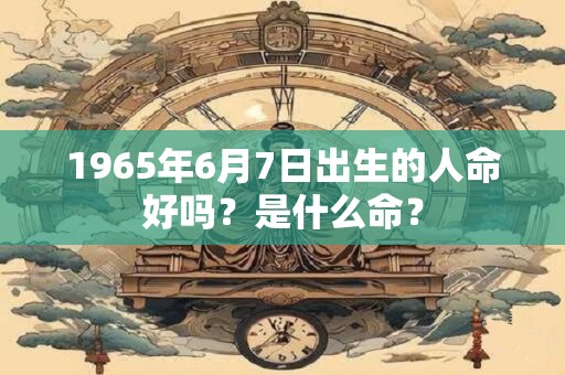 1965年6月7日出生的人命好吗？是什么命？