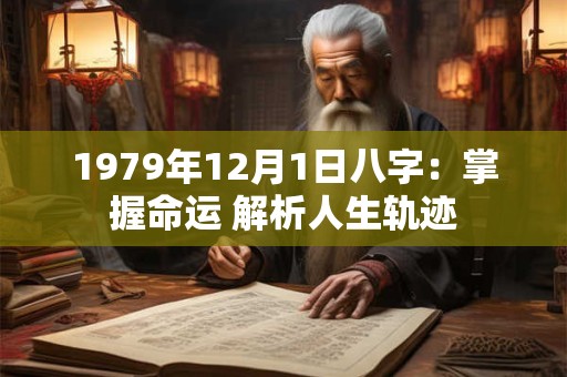 1979年12月1日八字：掌握命运 解析人生轨迹