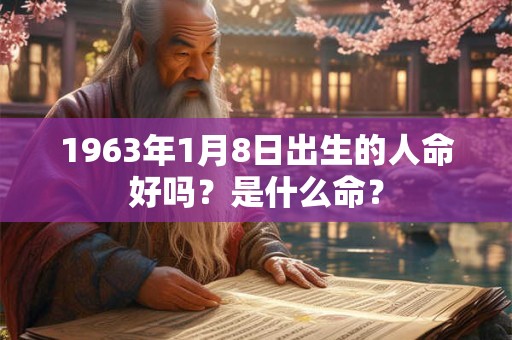 1963年1月8日出生的人命好吗？是什么命？